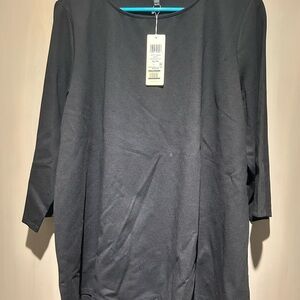Eileen Fisher Flex bateau black Xl NWT